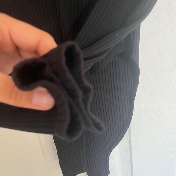 Zara Black Long Sleeve Bodysuit - Picture 4 of 6